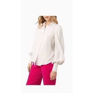 NWT Trina Turk Blair Balloon-Sleeve Blouse XX Large